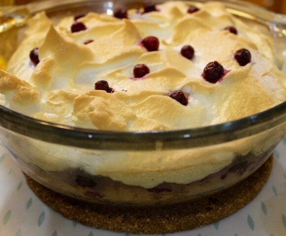 Partridgeberry Meringue Dessert